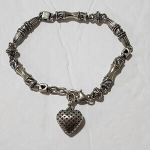 Brighton heart charm‎ silver plated bracelet